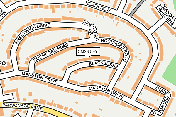 CM23 5EY map - OS OpenMap – Local (Ordnance Survey)