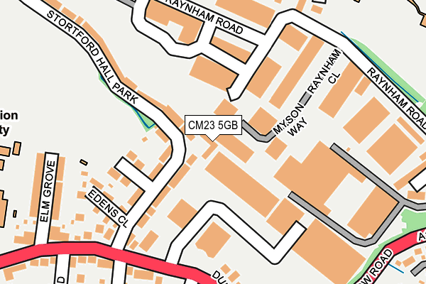 CM23 5GB map - OS OpenMap – Local (Ordnance Survey)