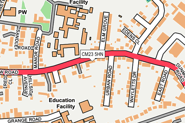 CM23 5HN map - OS OpenMap – Local (Ordnance Survey)