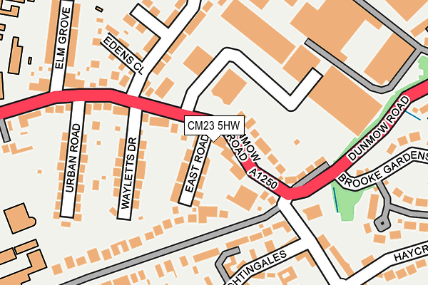 CM23 5HW map - OS OpenMap – Local (Ordnance Survey)