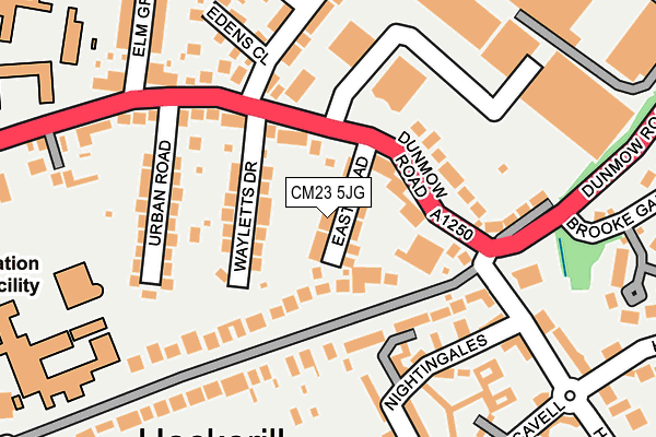 CM23 5JG map - OS OpenMap – Local (Ordnance Survey)