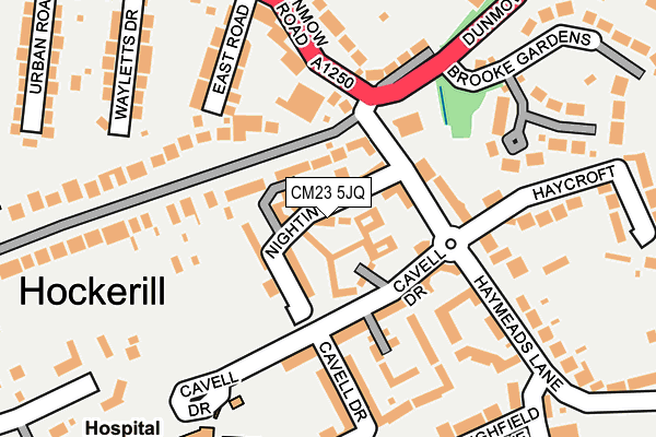 CM23 5JQ map - OS OpenMap – Local (Ordnance Survey)