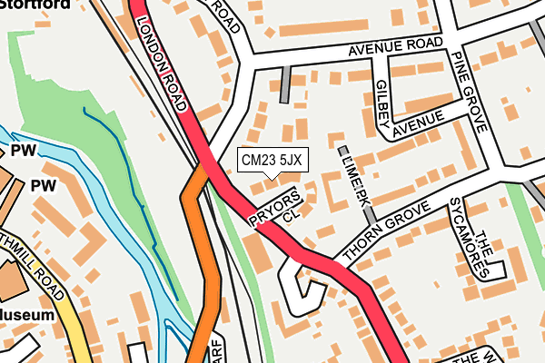CM23 5JX map - OS OpenMap – Local (Ordnance Survey)
