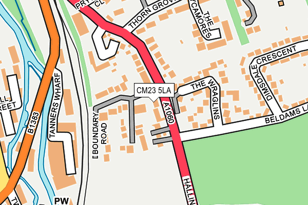 CM23 5LA map - OS OpenMap – Local (Ordnance Survey)