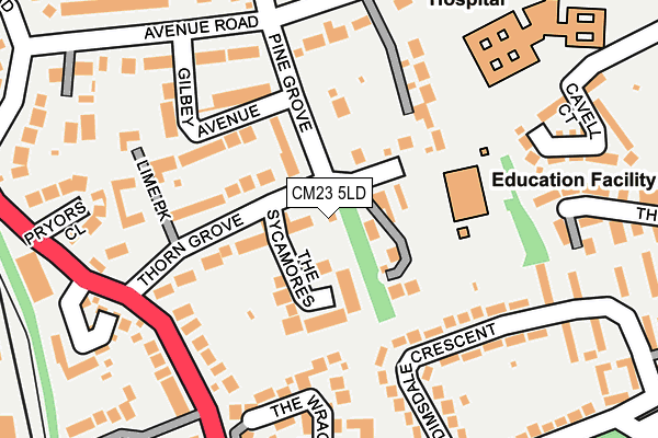 CM23 5LD map - OS OpenMap – Local (Ordnance Survey)