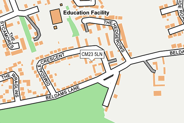 CM23 5LN map - OS OpenMap – Local (Ordnance Survey)