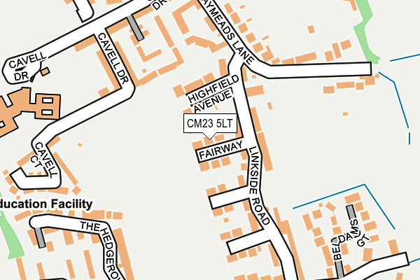 CM23 5LT map - OS OpenMap – Local (Ordnance Survey)