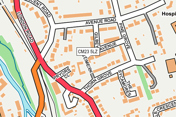 CM23 5LZ map - OS OpenMap – Local (Ordnance Survey)
