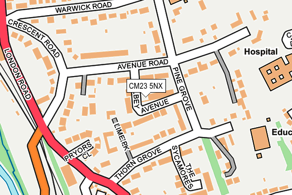 CM23 5NX map - OS OpenMap – Local (Ordnance Survey)