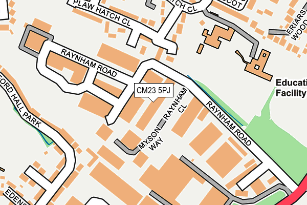 CM23 5PJ map - OS OpenMap – Local (Ordnance Survey)