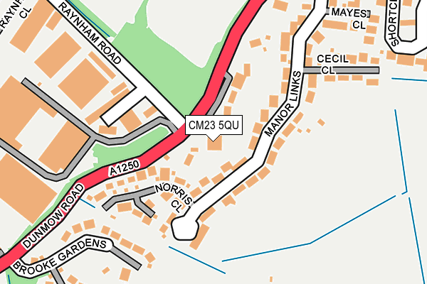 CM23 5QU map - OS OpenMap – Local (Ordnance Survey)