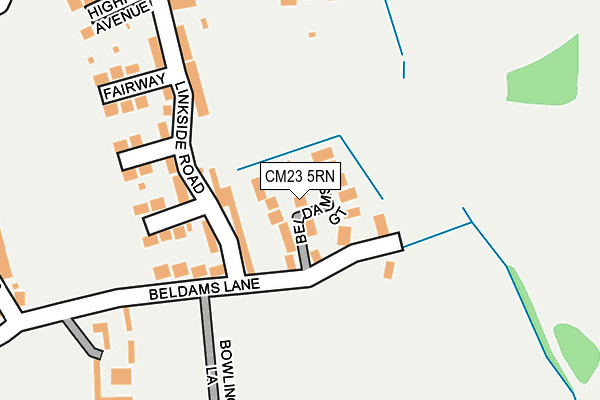 CM23 5RN map - OS OpenMap – Local (Ordnance Survey)