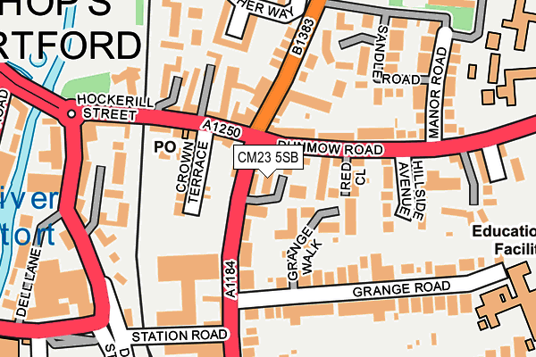 CM23 5SB map - OS OpenMap – Local (Ordnance Survey)