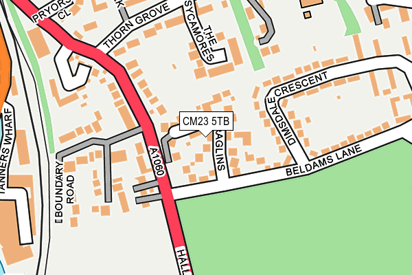 CM23 5TB map - OS OpenMap – Local (Ordnance Survey)
