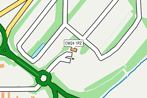 CM24 1PZ map - OS OpenMap – Local (Ordnance Survey)