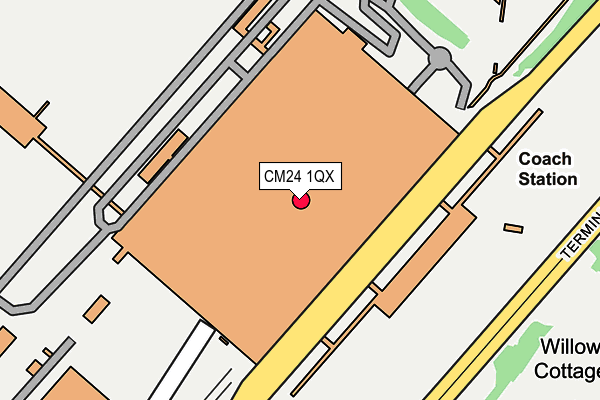 CM24 1QX map - OS OpenMap – Local (Ordnance Survey)