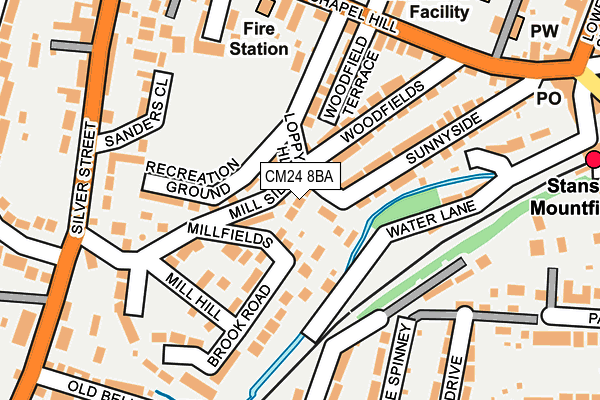 CM24 8BA map - OS OpenMap – Local (Ordnance Survey)