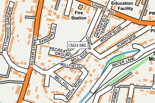 CM24 8BD map - OS OpenMap – Local (Ordnance Survey)
