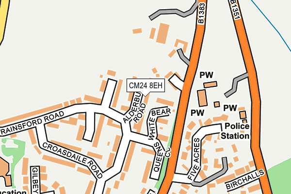 CM24 8EH map - OS OpenMap – Local (Ordnance Survey)