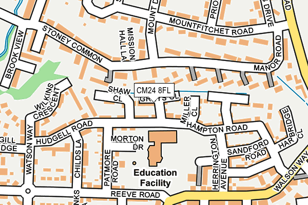 CM24 8FL map - OS OpenMap – Local (Ordnance Survey)