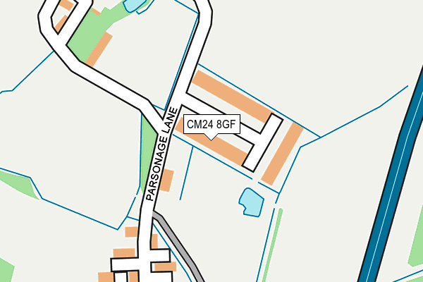 CM24 8GF map - OS OpenMap – Local (Ordnance Survey)