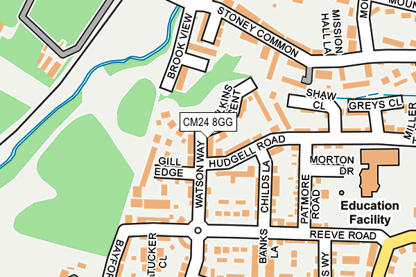 CM24 8GG map - OS OpenMap – Local (Ordnance Survey)