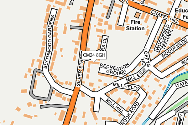CM24 8GH map - OS OpenMap – Local (Ordnance Survey)