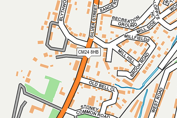 CM24 8HB map - OS OpenMap – Local (Ordnance Survey)