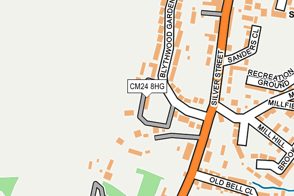 CM24 8HG map - OS OpenMap – Local (Ordnance Survey)