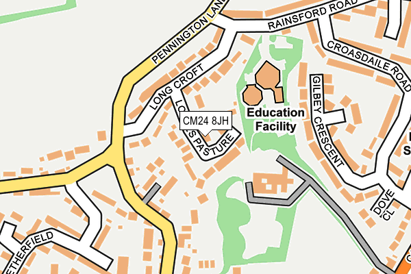 CM24 8JH map - OS OpenMap – Local (Ordnance Survey)
