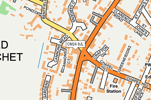 CM24 8JL map - OS OpenMap – Local (Ordnance Survey)