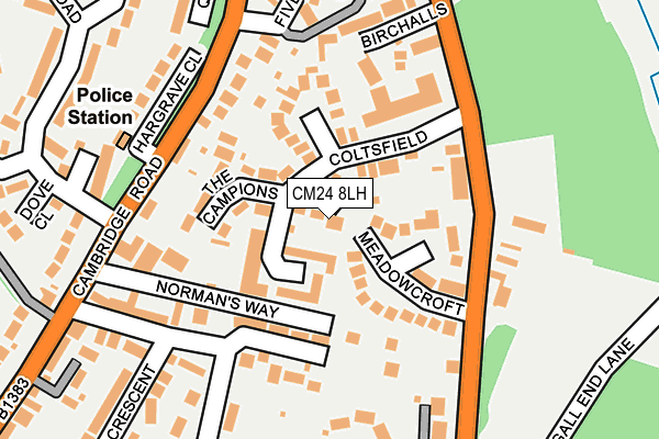 CM24 8LH map - OS OpenMap – Local (Ordnance Survey)
