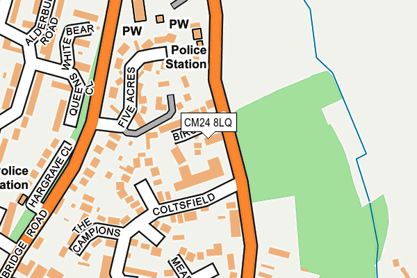 CM24 8LQ map - OS OpenMap – Local (Ordnance Survey)