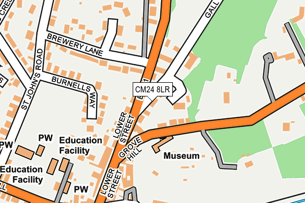 CM24 8LR map - OS OpenMap – Local (Ordnance Survey)