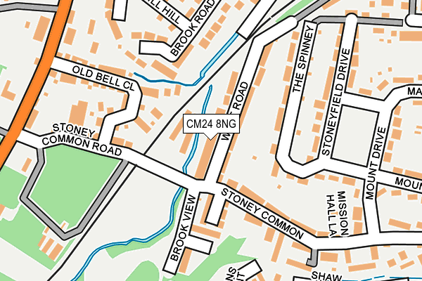 CM24 8NG map - OS OpenMap – Local (Ordnance Survey)