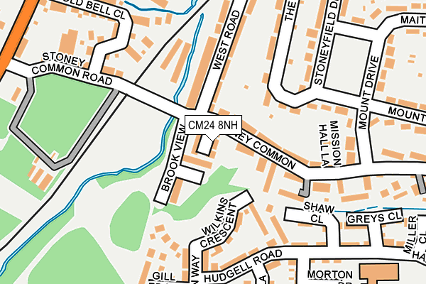 CM24 8NH map - OS OpenMap – Local (Ordnance Survey)