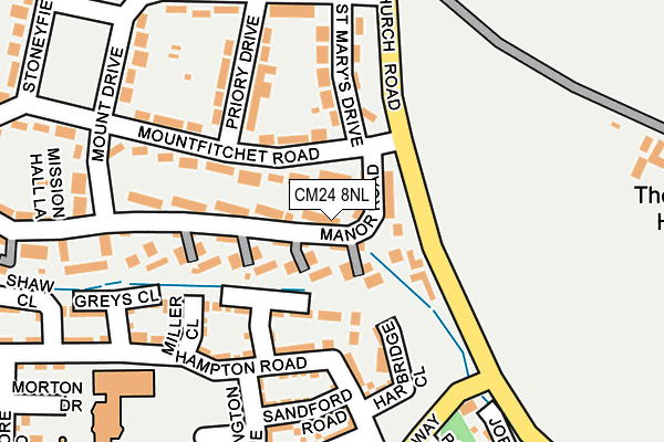 CM24 8NL map - OS OpenMap – Local (Ordnance Survey)