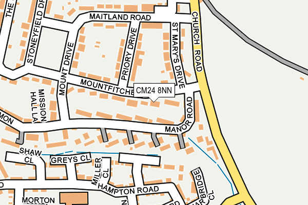 CM24 8NN map - OS OpenMap – Local (Ordnance Survey)