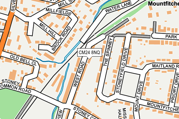 CM24 8NQ map - OS OpenMap – Local (Ordnance Survey)