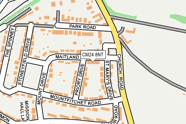 CM24 8NT map - OS OpenMap – Local (Ordnance Survey)