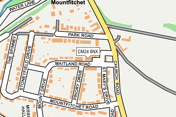 CM24 8NX map - OS OpenMap – Local (Ordnance Survey)