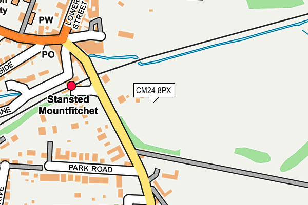 CM24 8PX map - OS OpenMap – Local (Ordnance Survey)