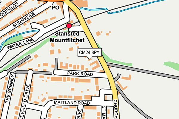 CM24 8PY map - OS OpenMap – Local (Ordnance Survey)