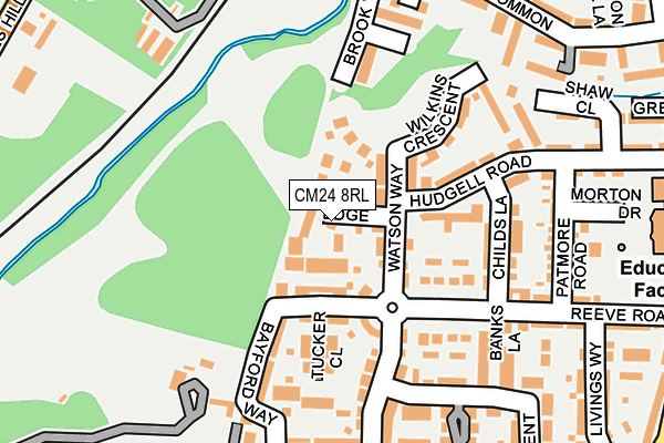 CM24 8RL map - OS OpenMap – Local (Ordnance Survey)
