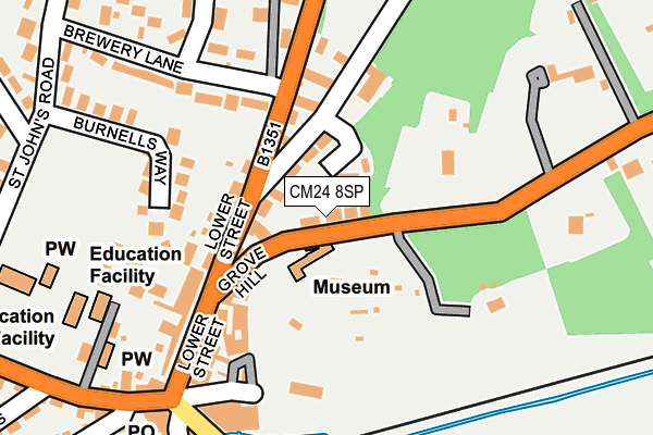 CM24 8SP map - OS OpenMap – Local (Ordnance Survey)