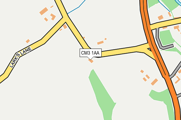 CM3 1AA map - OS OpenMap – Local (Ordnance Survey)