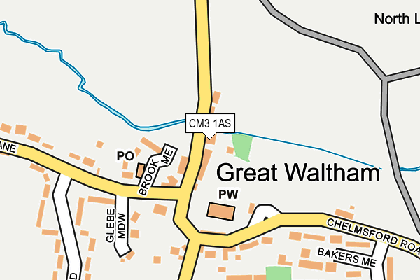 CM3 1AS map - OS OpenMap – Local (Ordnance Survey)