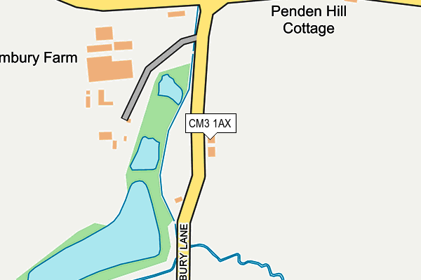 CM3 1AX map - OS OpenMap – Local (Ordnance Survey)