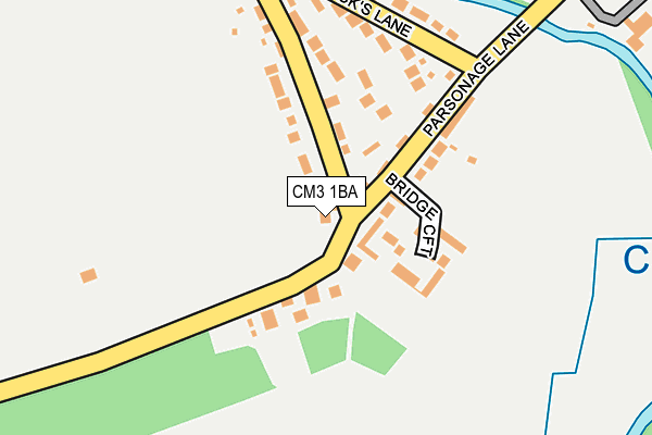 CM3 1BA map - OS OpenMap – Local (Ordnance Survey)