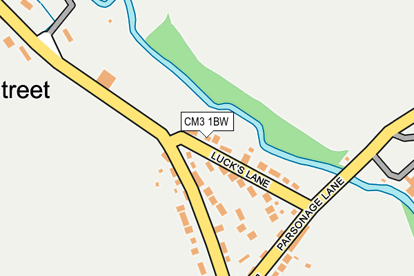 CM3 1BW map - OS OpenMap – Local (Ordnance Survey)